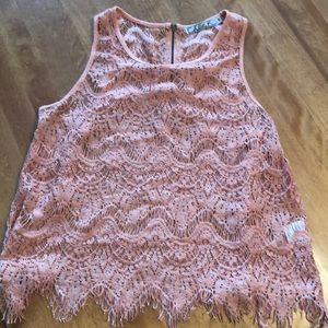 Orange crocheted crop